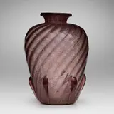 A.V.E.M., Monumental Soffiato vase, c. 1930, soffiato glass with applied details