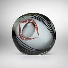Untitled by Livio Seguso, c. 1990, internally decorated glass, sold Aug 2024
