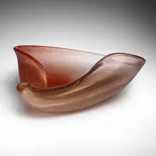 Monumental A Polveri bowl by Archimede Seguso, c. 1955, glass with gold inclusions, sold Aug 2024