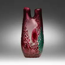 Monumental vase by attribution Licio Zanetti, c. 1965, internally decorated glass, sold Aug 2024