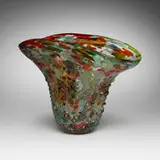 Flared bowl by attribution Licio Zanetti, c. 1965, internally decorated glass, sold Aug 2024