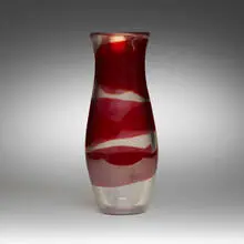 A.V.E.M., Vase, c. 1950, internally decorated glass