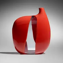 Sergio Asti, Asymmetrical vase, c. 1960, incalmo glass