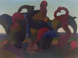 Groviglio di Cose by Leone Minassian, 1954, Öl auf Leinwand, sold Dec 2016