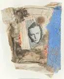 Michael Buthe, Ohne Titel, 1977, Assemblage auf Leinwand