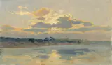 Paul von Ravenstein, Himmel und Wasser, 1898, Öl auf Leinwand auf Pappe