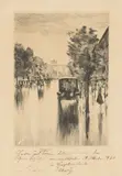 Lesser Ury, Kraftdroschke im Regen am Brandenburger Tor, Ca. 1920, Radierung auf Bütten