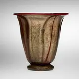 Vittorio Donà, Vase, c. 1935, aventurine glass with applied pasta di vetro details