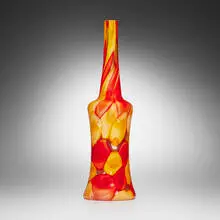 Ermanno Toso, Nerox bottle, c. 1962, internally decorated glass
