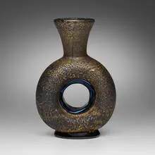 Barbarico vase by Ercole Barovier, 1951, glass with rough textured surface, sold Aug 2024