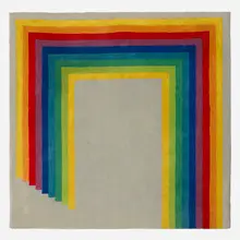 Herbert Bayer, Spectral Gate, c. 1970, hand-knotted wool