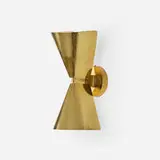 Paavo Tynell, Sconce, model K 8-1, c. 1955, brass, enameled brass
