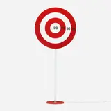 Giuseppe Raimondi, Target floor lamp, c. 1970, acrylic, enameled steel, enameled aluminum