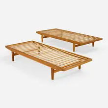Daybeds, set of two by Poul Volther, c. 1965, oak, sold Jul 2024
