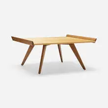 Coffee table, model N 10 by George Nakashima, birch, walnut, sold Jul 2024