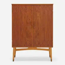 Yngve Ekstrom, Kompaniet cabinet, c. 1955, mahogany, beech, brass