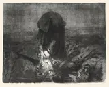 Schlachtfeld by Käthe Kollwitz, 1907, Kaltnadel und Aquatinta auf Bütten, sold Jun 2015
