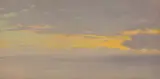 Abendwolken überm Meer by Deutsch, um 1860 & 70, Öl auf leichtem Karton, auf leinenbespannten Karton aufgezogen, sold Nov 2015
