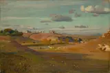 Rudolf Schick, Scirocco-Wetter, 1871, Öl auf Leinwand auf Pappe