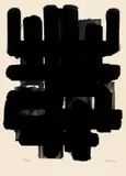 Lithographie n° 3 by Pierre Soulages, 1957, Lithographie auf Arches-Velin, sold Nov 2013