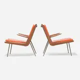 Peter Hvidt & Orla Mølgaard-Nielsen, Two Boomerang lounge chairs