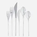 Ronald Hayes Pearson, 105-piece sterling silver six-piece Vision flatware set for sixteen, International Silver Company