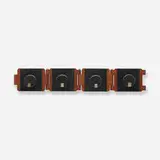Ico Parisi, Wall-mounted coat rack, model 1801, 1959, rosewood, leather, nickel-plated brass