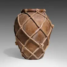 Studio Zaccagnini, Large Rope vase, c. 1940, glazed earthenware