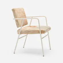 Franco Albini, Armchair, model 47, enameled steel, hide upholstery