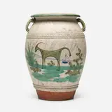 Bitossi, Monumental vase, c. 1960, hand-painted and glazed earthenware