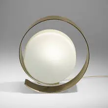 Pierre Cardin, Table lamp, c. 1975, aluminum, frosted glass
