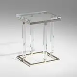Charles Hollis Jones, Metric Line occasional table, c. 1965, acrylic, chrome-plated steel