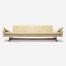 Adrian Pearsall, Sofa, model 2408-S, c. 1965, walnut, upholstery
