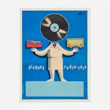 Disques Radio-télé poster by Benic, c. 1955, lithograph in colors, sold Jul 2024