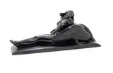 'Leda and the Swan' a Large Art Deco Patinated Bronze Study by Paul Silvestre, circa 1925, 'Leda and the Swan' a Large Art Deco Patinated Bronze Study, circa 1925, offered Sep 2016