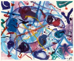 Trietto IV by Sam Francis, 1991, Farbaquatinta auf Velin, sold Jun 2010