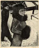 Conrad Felixmüller, Winter“ („Wintertag“), 1921, Radierung auf Velin
