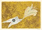 Rolf Nesch, Polarvogel, 1971, Farbmetalldruck und Prägedruck auf festem Velin