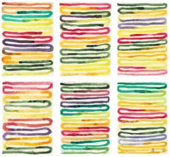Olav Christopher Jenssen, Ohne Titel, 1996, 6 Aquarelle, jeweils auf Velin, fixiert mit Wachs