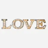 Contemporary, Illuminated "LOVE" sign