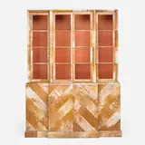 attribution Samuel Marx, Herringbone Parchment cabinet