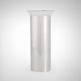 Enzo Mari, Camicia vase, model 3033A, 1961, stainless steel, glass