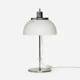 Harvey Guzzini, Faro table lamp, c. 1975, silver-plated metal, plastic