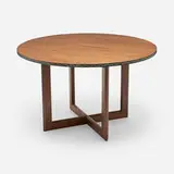 Frank Lloyd Wright, Taliesin dining table, 1955, mahogany, embossed copper