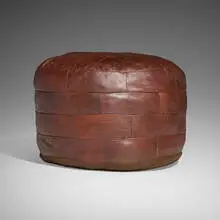 DS 80 ottoman by De Sede, c. 1965, leather, sold Jul 2024
