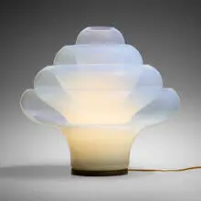 Carlo Nason, Table lamp, model LT305, c. 1969, glass, brass
