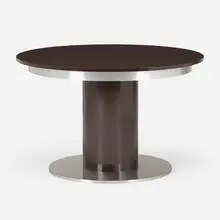 Dining table by attribution Willy Rizzo, c. 1980, laminate over pressboard, brushed aluminum, sold Jul 2024