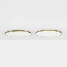 Munkegård ceiling lamps, pair by Arne Jacobsen, 1955, white glass, brass, enameled aluminum, sold Jul 2024