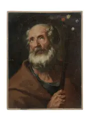 Bolognese School, Saint Joseph, oil on canvas