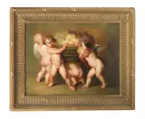 Putti holding a basket of fruit by Peter Paul Rubens, oil on panel, sold Jul 2016